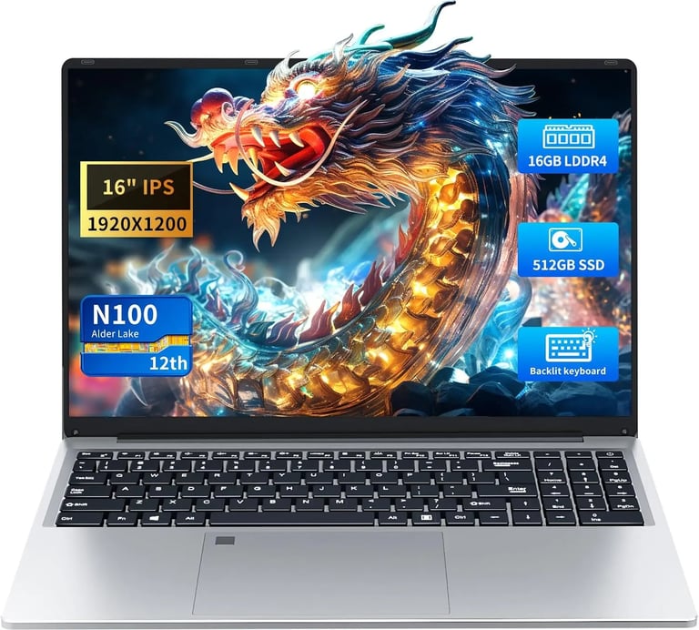 Monovate Yepbook-N100: Ordenador Portátil 16 Pulgadas, Win11 PC Portátil 