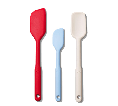 OXO Good Grips food-grade silicone spatula set, heat-resistant to 600°F, non-toxic