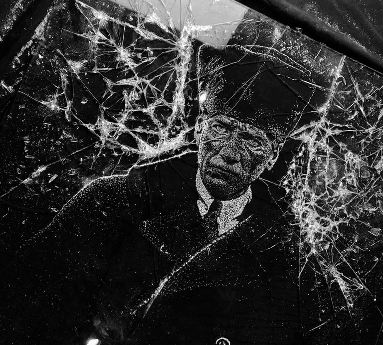 Broken Glass Art Mustafa Kemal Ataturk