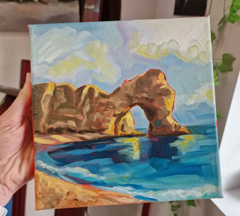 landscape art, unique gifts, durdle door, art for sale Poole, art for sale UK, artist, art, buy art,