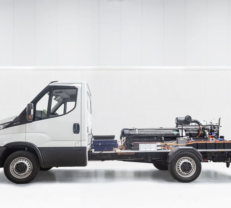 Hydrogen-powered light commercial vehicle prototype by Innervated Vehicle Engineering