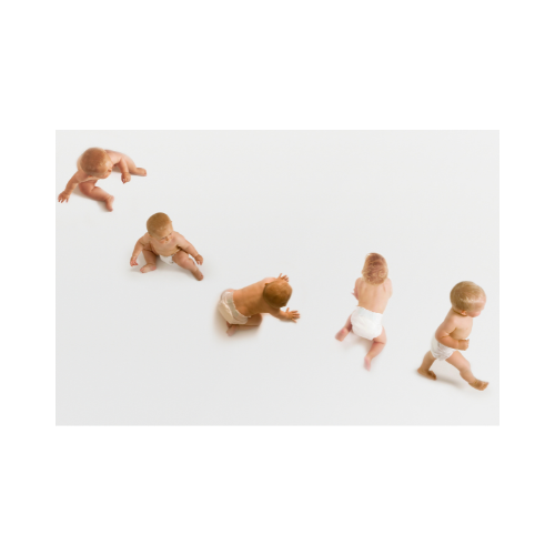 a baby's milestones from sitting, crawling to standing to walking
