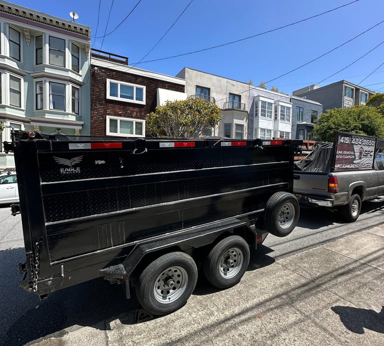 Bank-owned property hauling near me in SF 94110, Novato & Fremont.