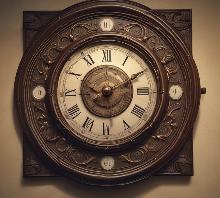 white analog wall clock at 10 00