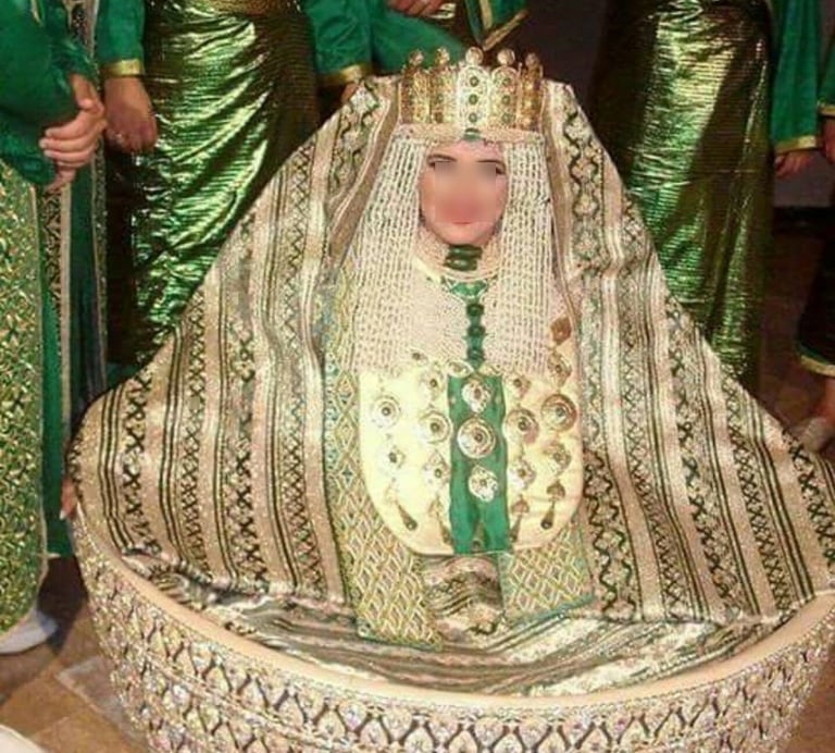 Moroccan fassi bride dress
