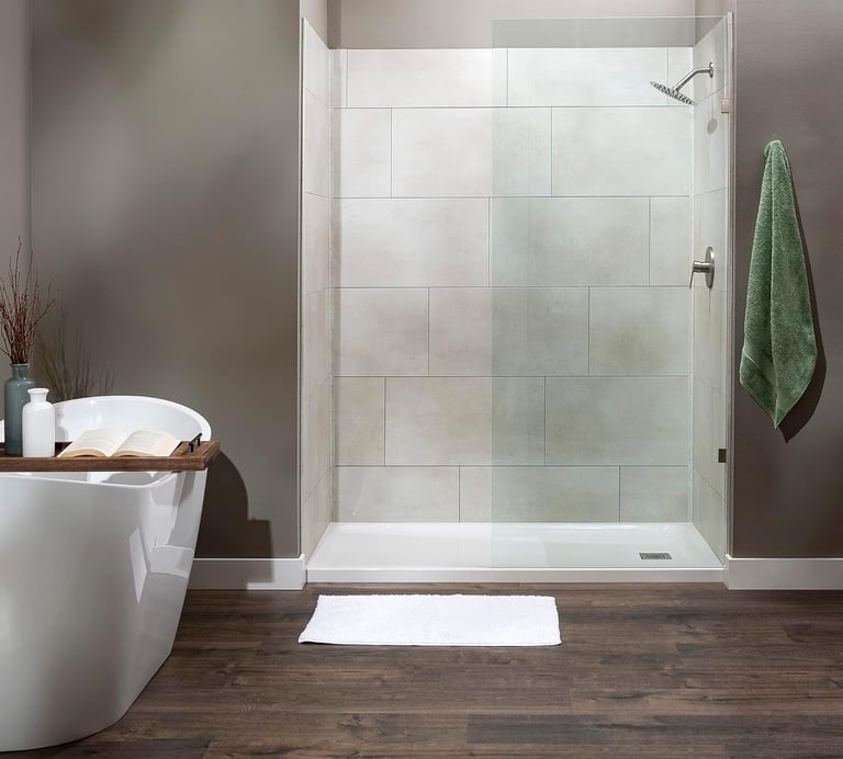 Grout free shower wall systems install
