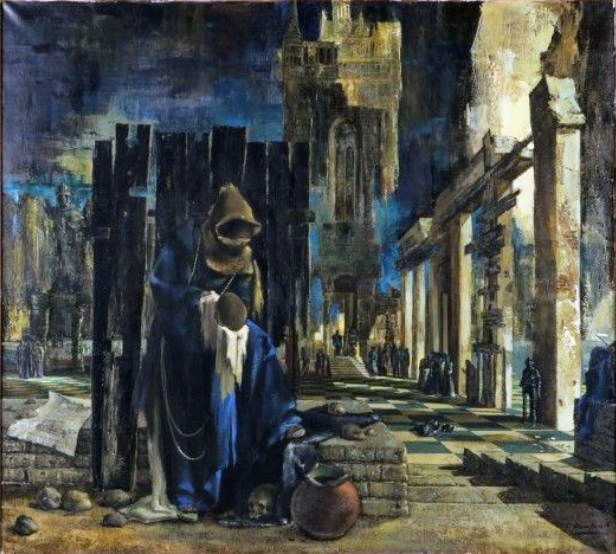 Tableau de René Hansoul "Le pénitent"