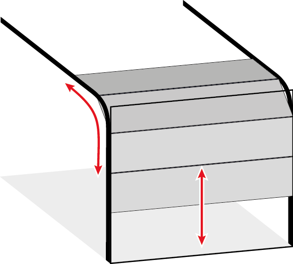 sectional garage door illustration