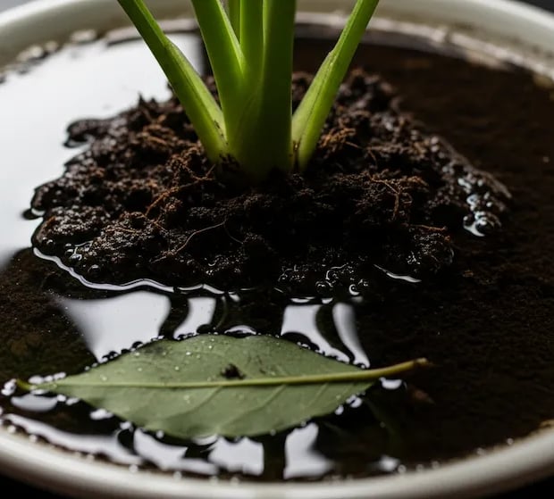 Error común: dejar la maceta sobre un plato lleno de agua estancada, que provoca pudrición de raíz