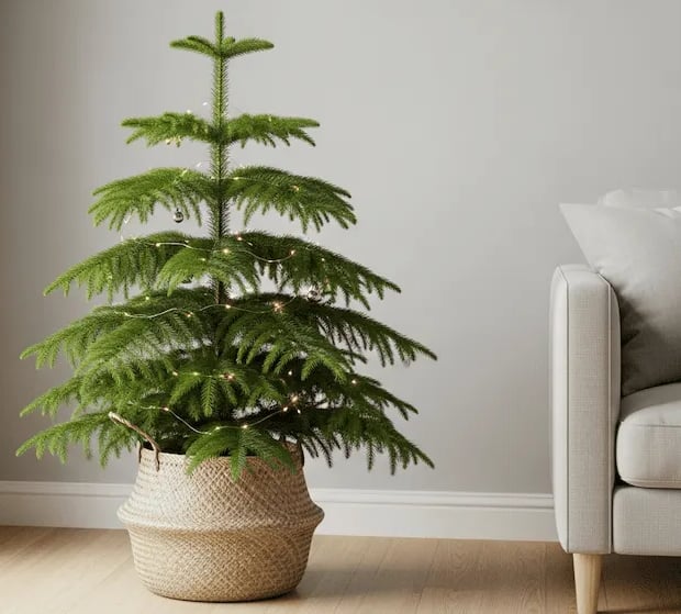 El Clásico pino de Norfolk, ese que todos adornamos en navidad y que es muy duradero