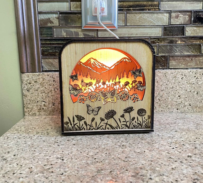 Wood shadow box
