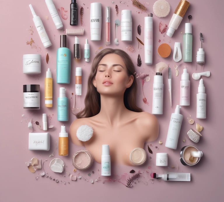 A close-up of hands inspecting branded consumer products for quality control.