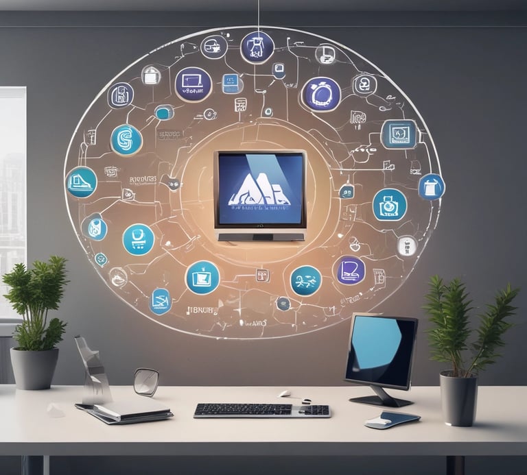 A modern cityscape illuminated with digital smart technology overlays symbolizing connected infrastructure.