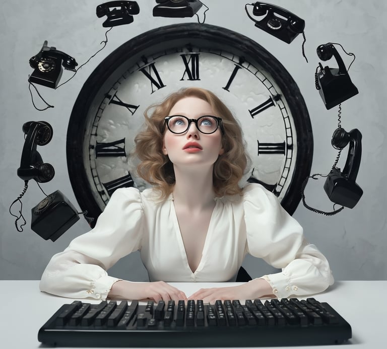 alice in numberland taking calls from existing and potential bookkeeping clients