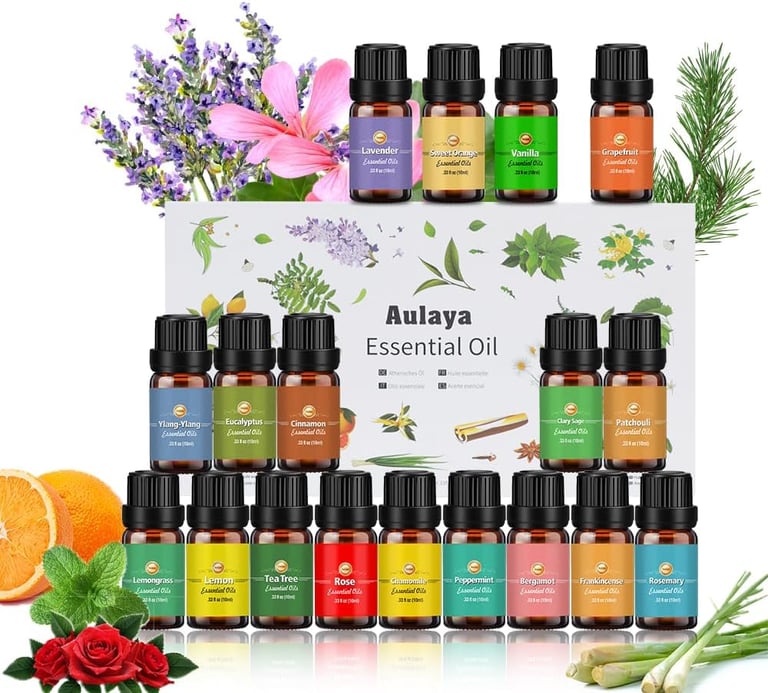 a variety of essential oils for aroma oils