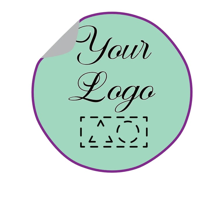 a sticker that says your logo