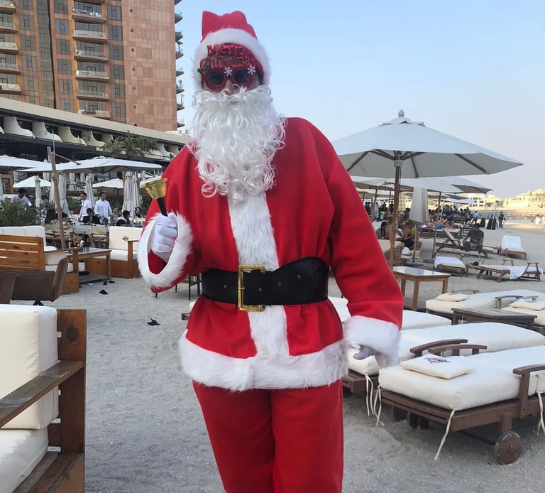 santa in dubai, where to hire santa clause in dubai, santa party in dubai