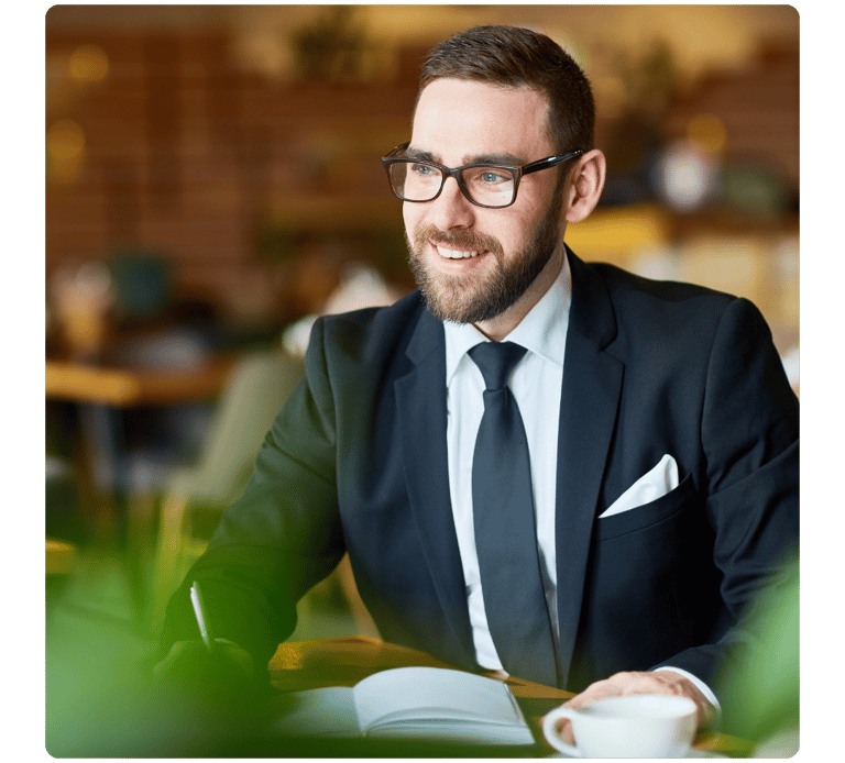 an happy computer user learning new cybersecurity skills with Lümee awareness platform