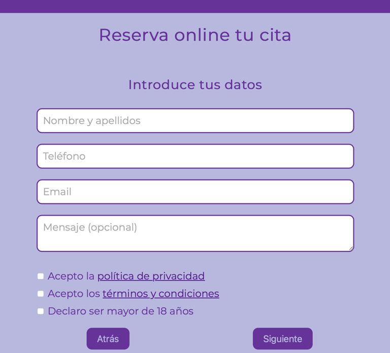 Paso 7. Introducción de los datos del usuario