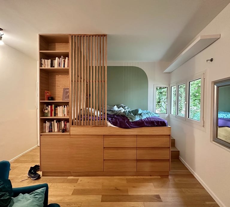 projet pasteur de carmela iannibelli architecte, piece de vie