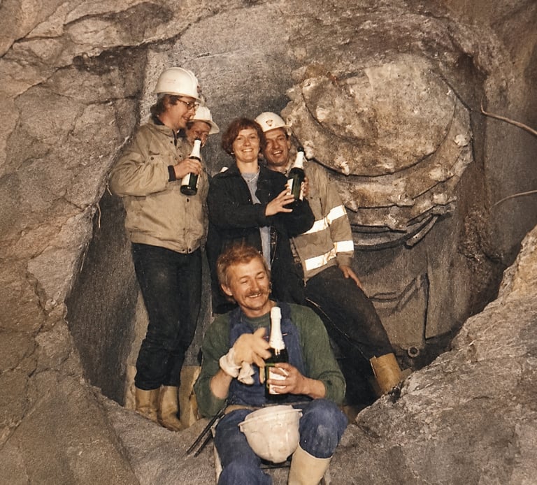 U2 tunnel breakthrough in Ziegelstein 1998
