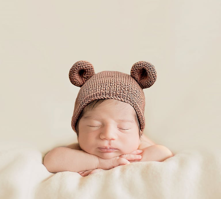 Newborn baby photographed during a fine art newborn portrait session in Sydney