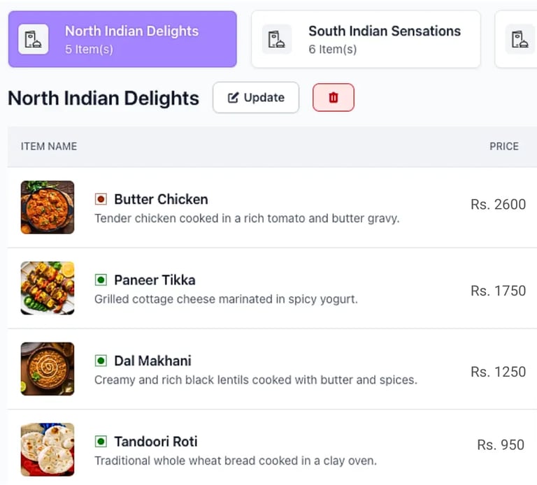 cloud pos restaurant menu in Sri Lanka