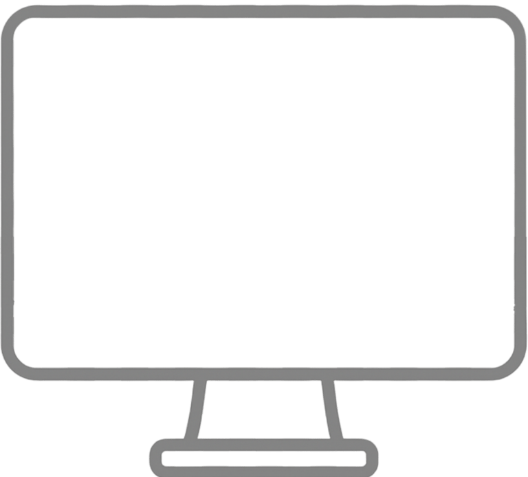 Ilustración de silueta monitor