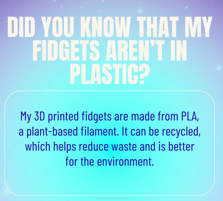 I choose PLA, a plant derived filament, to 3D print