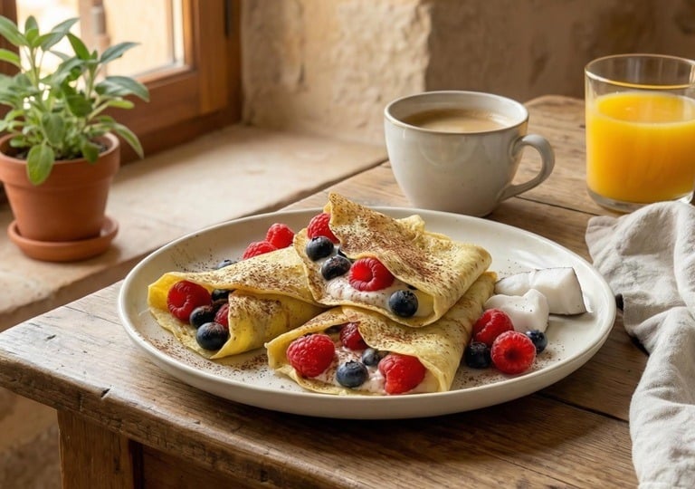 Ricetta crepes di cocco - Una Colazione Sana, Leggera e Senza Glutine