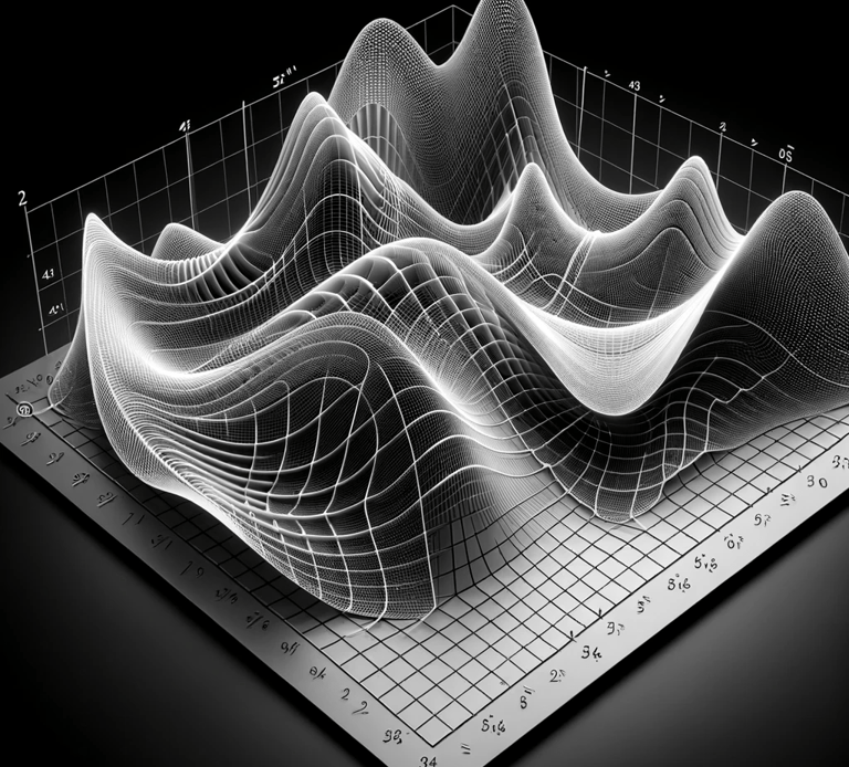 a computer generated image of a 3d printed model of a mountaintop