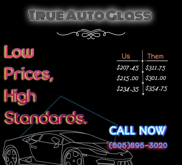 Flyer for advertising that says "Low Prices, High Standards"  shows price difference