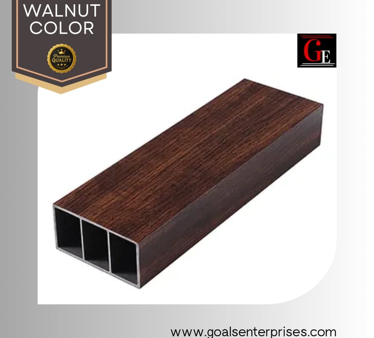 WPC Timber Tube Walnut Color