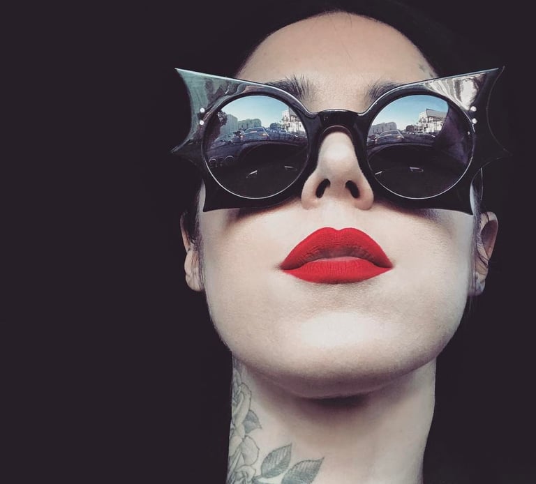 Kat Von D sunglasses Bat chauve-souris lunettes