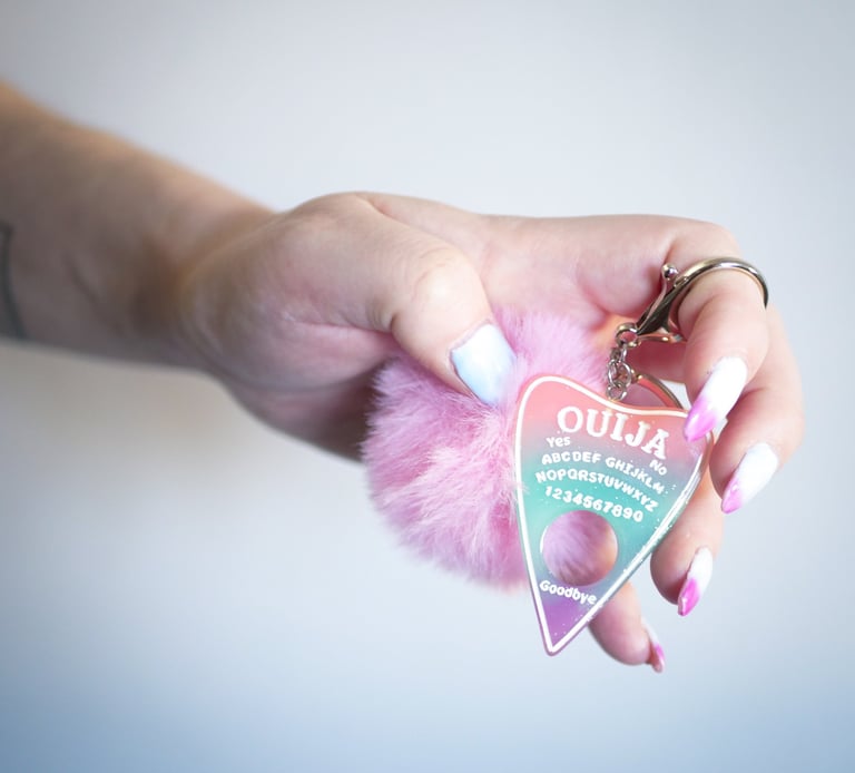 porte-clés planche de Ouija Halloween gothique dark occulte