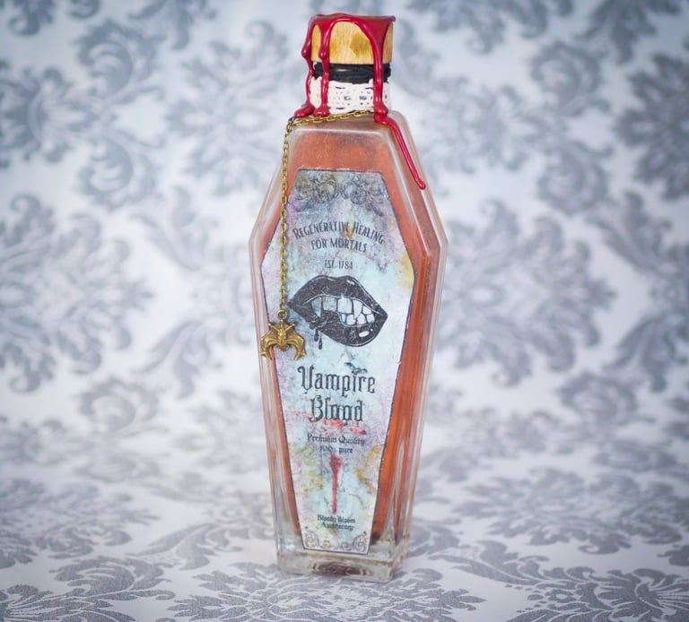 flacon apothicaire sang vampire halloween deco gothique