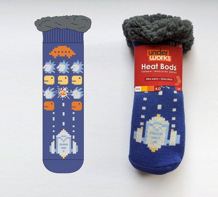 Gaming Dino - HeatBods Sherpa Socks (Underworks)
