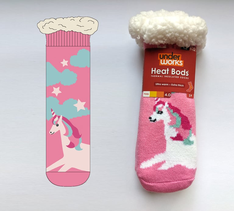 Unicorn - HeatBods Sherpa Socks (Underworks)