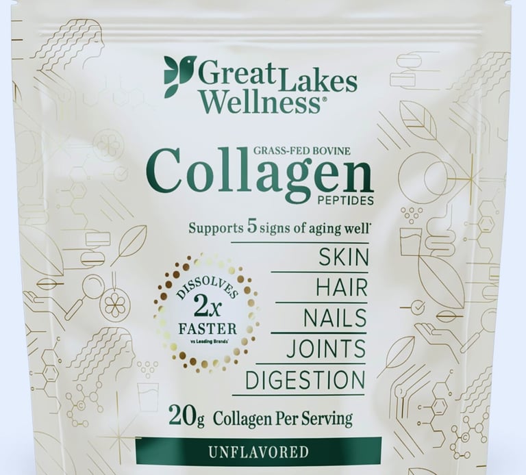 grass fed bovine collagen peptides for anti ageing by GREAT LAKES WELLNESS