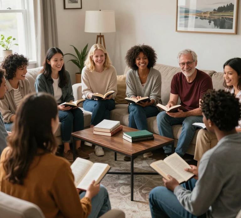 Small-group diverse group comfortable community interactive fellowship Koinonia