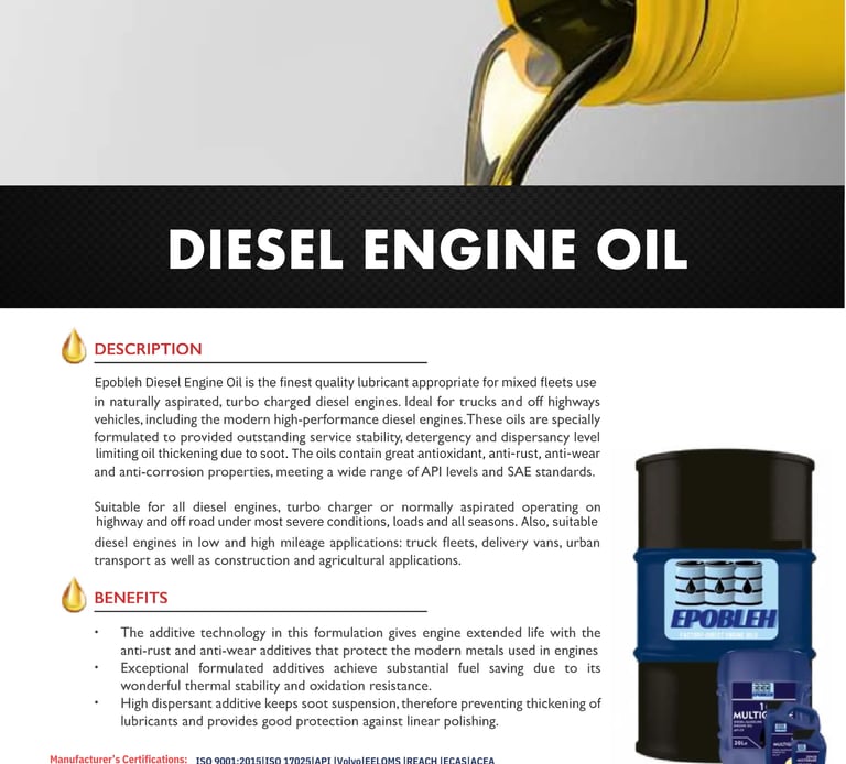 Heavy-duty diesel engine oil manufacturer