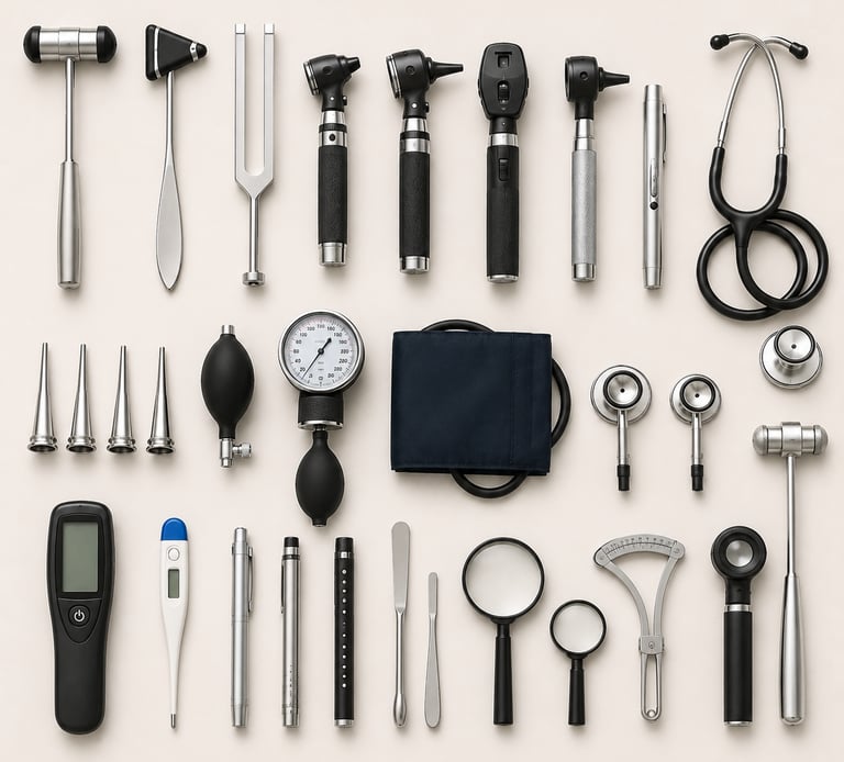 Professional diagnostic instruments for medical examination and assessment