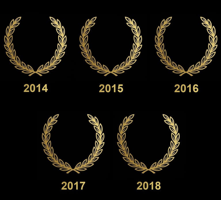 5 world championships