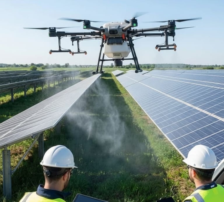 Fumigación Aérea con Drones para Granjas Solares -  DYZ Ingeniería