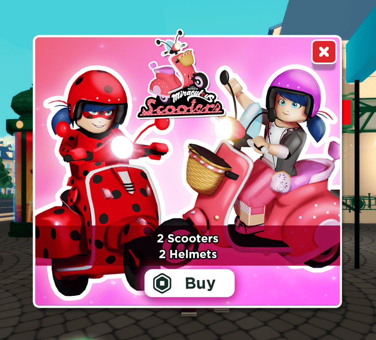 Miraculous Ladybug Roblox in-game popup