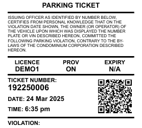 Private Condominium Ticket
