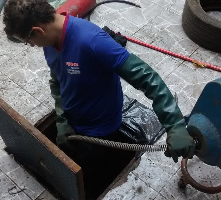 desentupimento de caixa de gordura