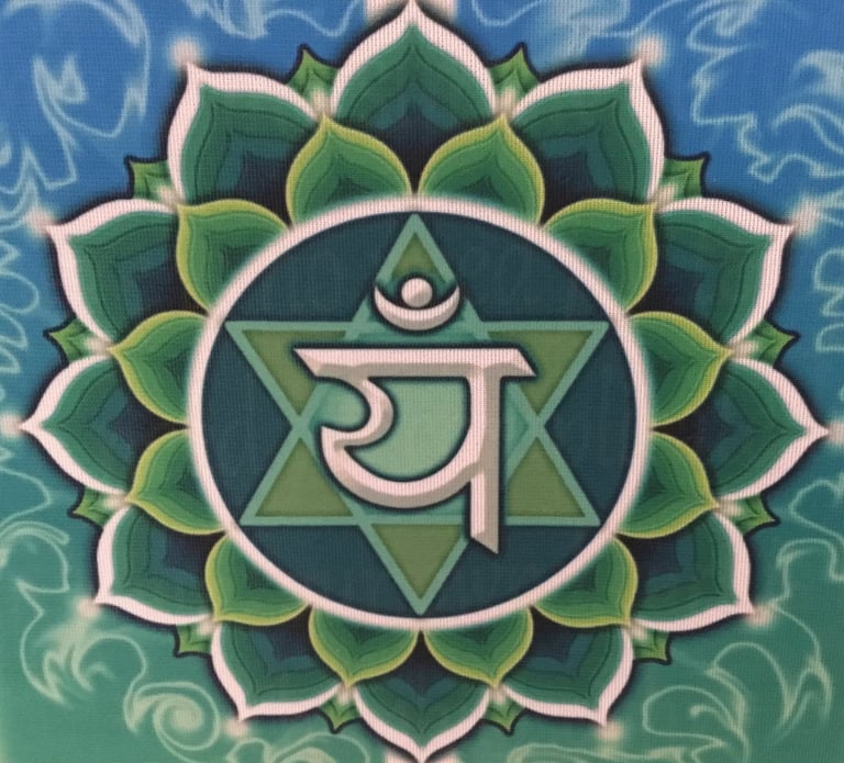 Heart chakra's green symbol