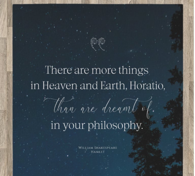 dark academia celestial quote yoga mat