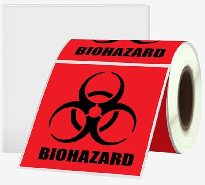 Biohazard Stickers Sign 2X2